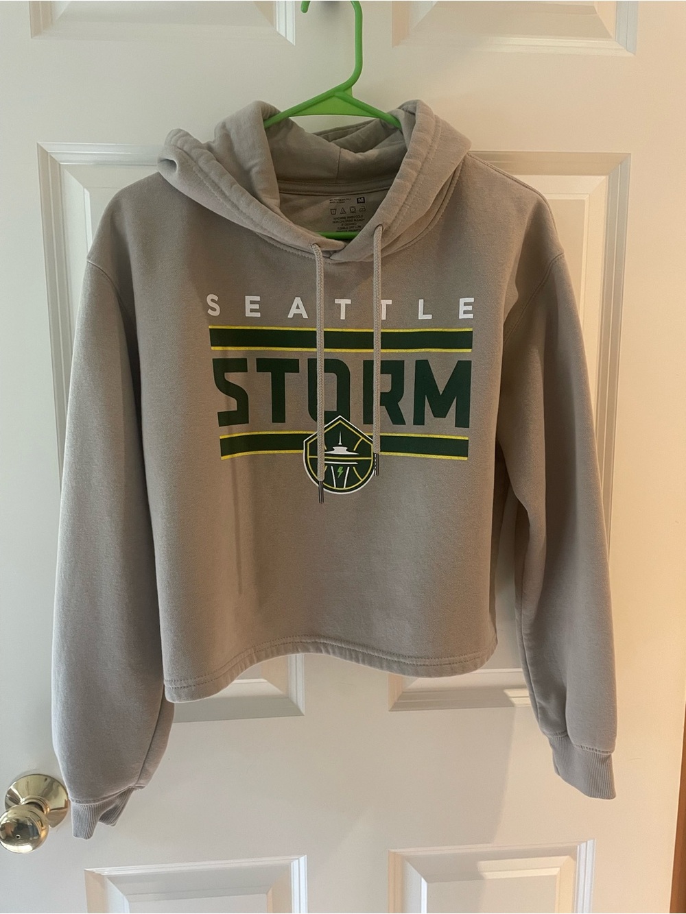 Seattle Storm Cropped Hoodie with Green & Yellow Logo